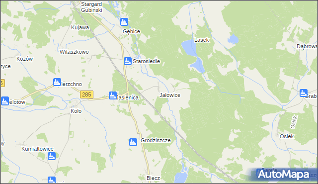 mapa Jałowice, Jałowice na mapie Targeo