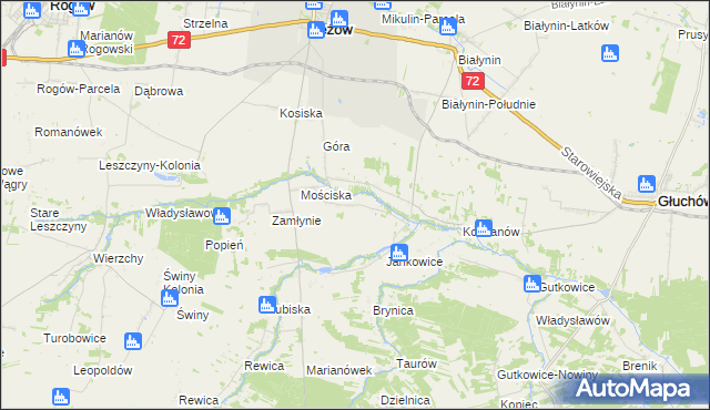 mapa Jankowice gmina Jeżów, Jankowice gmina Jeżów na mapie Targeo