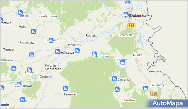 mapa Janostrów, Janostrów na mapie Targeo