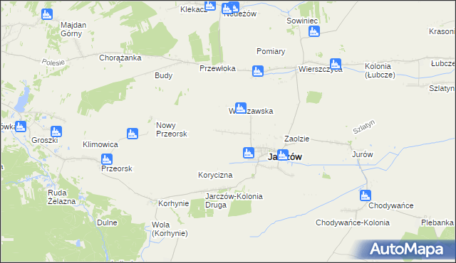 mapa Jarczów-Kolonia Pierwsza, Jarczów-Kolonia Pierwsza na mapie Targeo