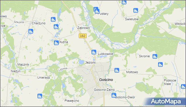 mapa Jarogniew, Jarogniew na mapie Targeo