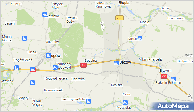 mapa Jasienin Mały, Jasienin Mały na mapie Targeo