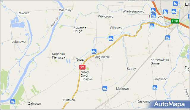 mapa Jegłownik, Jegłownik na mapie Targeo