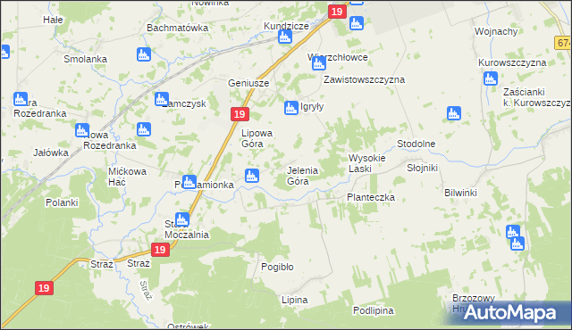mapa Jelenia Góra gmina Sokółka, Jelenia Góra gmina Sokółka na mapie Targeo