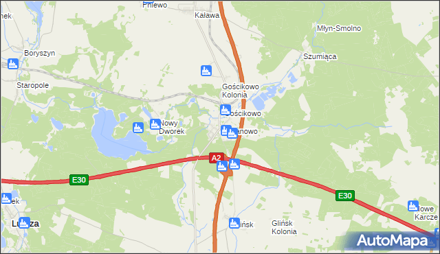 mapa Jordanowo gmina Świebodzin, Jordanowo gmina Świebodzin na mapie Targeo