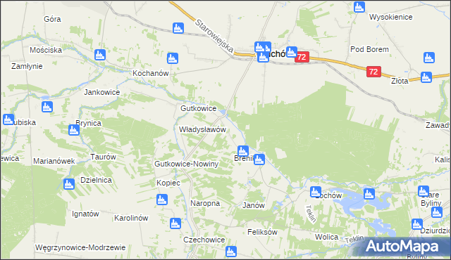 mapa Józefin gmina Żelechlinek, Józefin gmina Żelechlinek na mapie Targeo