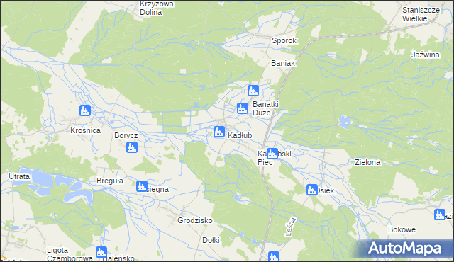 mapa Kadłub gmina Strzelce Opolskie, Kadłub gmina Strzelce Opolskie na mapie Targeo