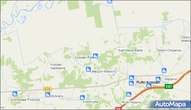 mapa Kalinówka-Bystry, Kalinówka-Bystry na mapie Targeo