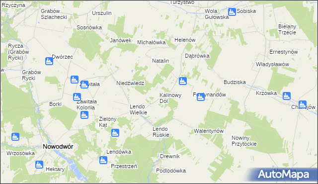 mapa Kalinowy Dół, Kalinowy Dół na mapie Targeo