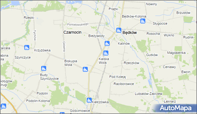mapa Kalska Wola, Kalska Wola na mapie Targeo