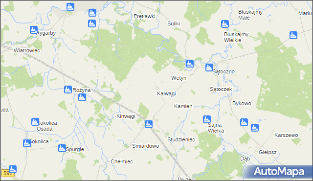 mapa Kałwągi, Kałwągi na mapie Targeo