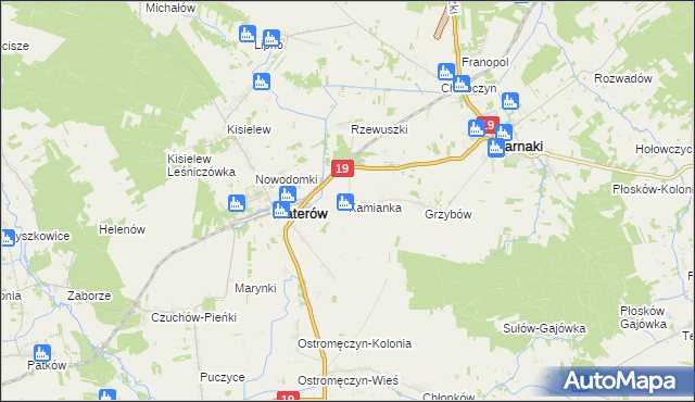 mapa Kamianka gmina Platerów, Kamianka gmina Platerów na mapie Targeo