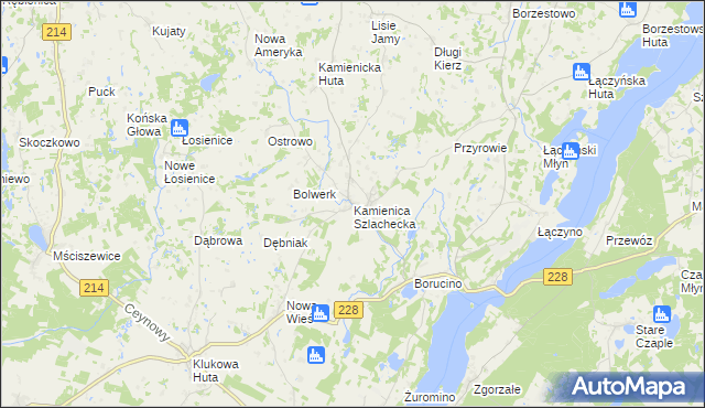 mapa Kamienica Szlachecka, Kamienica Szlachecka na mapie Targeo