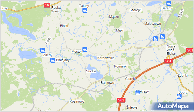 mapa Karbowskie, Karbowskie na mapie Targeo