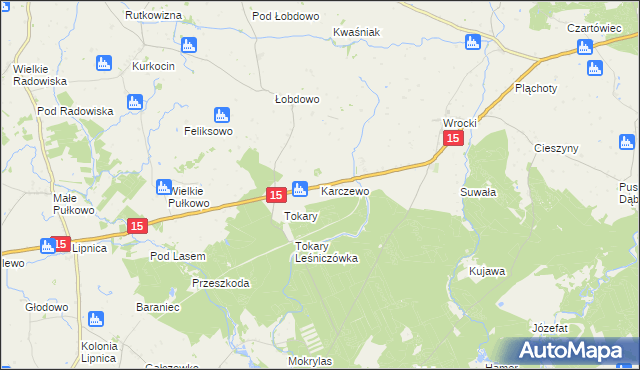 mapa Karczewo gmina Golub-Dobrzyń, Karczewo gmina Golub-Dobrzyń na mapie Targeo