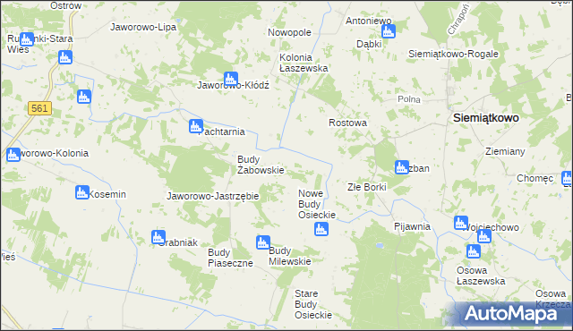 mapa Karolinowo gmina Siemiątkowo, Karolinowo gmina Siemiątkowo na mapie Targeo