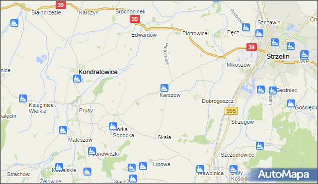 mapa Karszów, Karszów na mapie Targeo