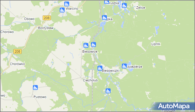 mapa Kawka gmina Kępice, Kawka gmina Kępice na mapie Targeo