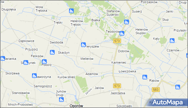 mapa Kaźmierków, Kaźmierków na mapie Targeo