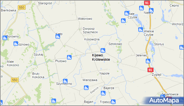 mapa Kijewo Królewskie, Kijewo Królewskie na mapie Targeo