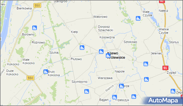 mapa Kijewo Szlacheckie, Kijewo Szlacheckie na mapie Targeo