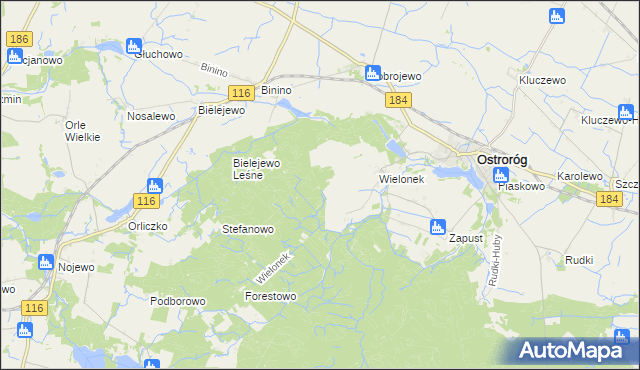 mapa Klemensowo, Klemensowo na mapie Targeo