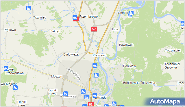 mapa Kleszewo, Kleszewo na mapie Targeo