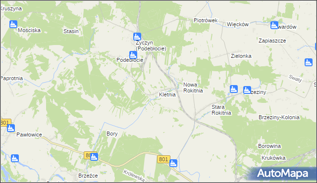 mapa Kletnia gmina Stężyca, Kletnia gmina Stężyca na mapie Targeo