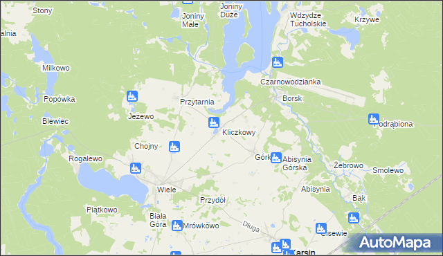 mapa Kliczkowy, Kliczkowy na mapie Targeo