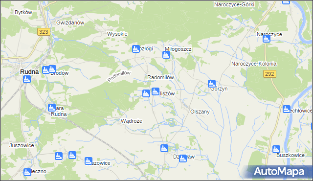 mapa Kliszów gmina Rudna, Kliszów gmina Rudna na mapie Targeo