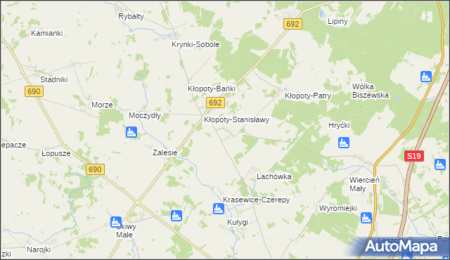 mapa Kłopoty-Bujny, Kłopoty-Bujny na mapie Targeo