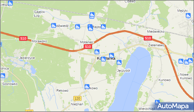 mapa Kobylanka powiat stargardzki, Kobylanka powiat stargardzki na mapie Targeo