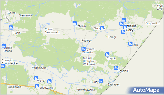 mapa Kobylnica Wołoska, Kobylnica Wołoska na mapie Targeo