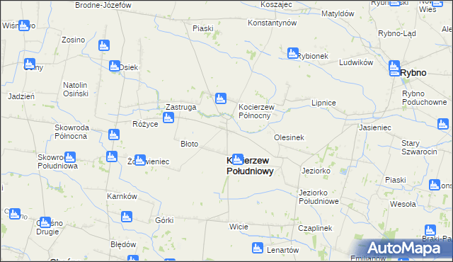 mapa Kocierzew Kościelny, Kocierzew Kościelny na mapie Targeo