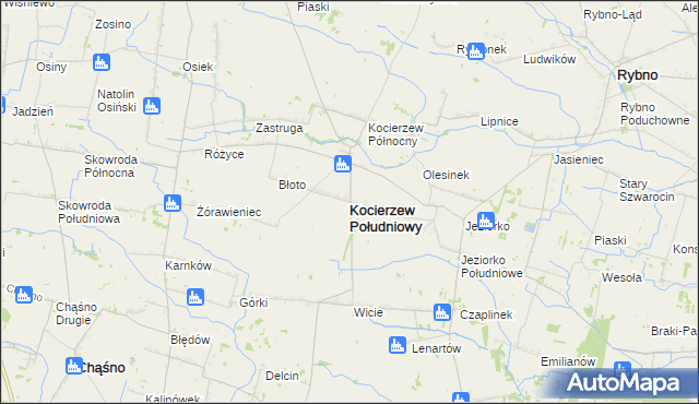 mapa Kocierzew Południowy, Kocierzew Południowy na mapie Targeo