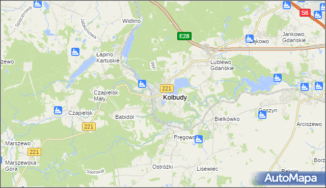 mapa Kolbudy, Kolbudy na mapie Targeo