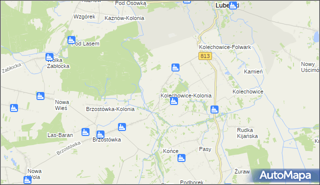 mapa Kolechowice-Kolonia, Kolechowice-Kolonia na mapie Targeo