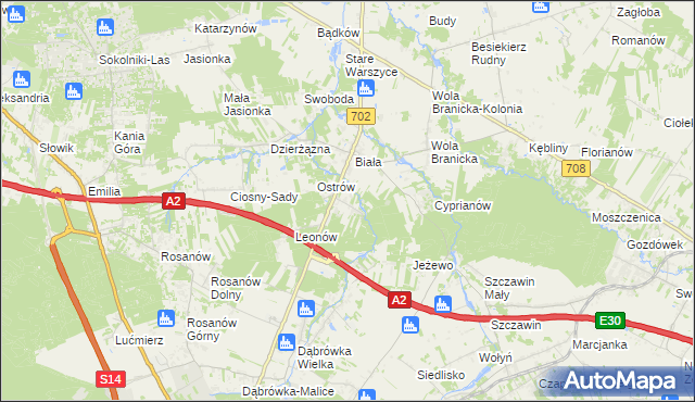 mapa Kolonia Głowa, Kolonia Głowa na mapie Targeo