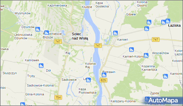 mapa Kolonia Nadwiślańska, Kolonia Nadwiślańska na mapie Targeo