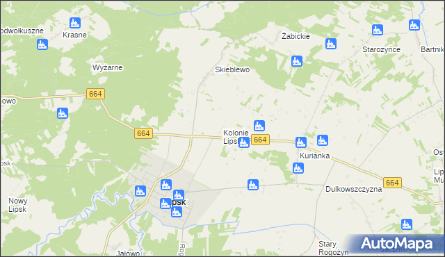 mapa Kolonie Lipsk, Kolonie Lipsk na mapie Targeo