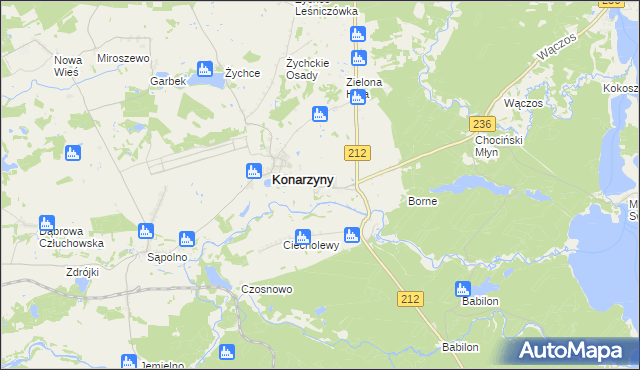 mapa Konarzynki, Konarzynki na mapie Targeo