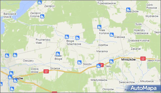 mapa Konstantynów gmina Mniszków, Konstantynów gmina Mniszków na mapie Targeo
