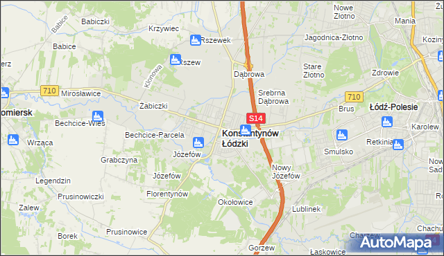 mapa Konstantynów Łódzki, Konstantynów Łódzki na mapie Targeo