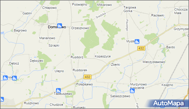 mapa Kopaszyce, Kopaszyce na mapie Targeo