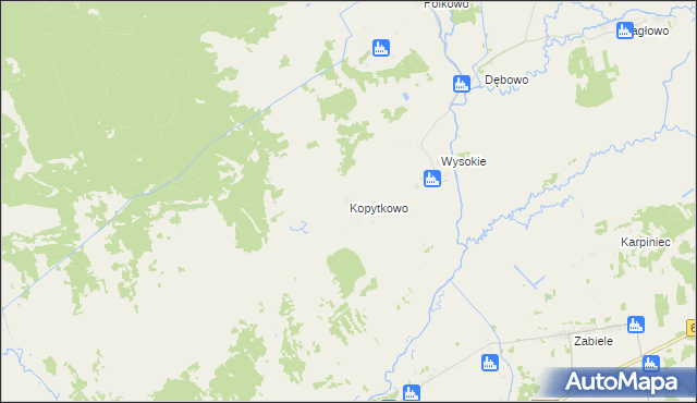 mapa Kopytkowo gmina Sztabin, Kopytkowo gmina Sztabin na mapie Targeo