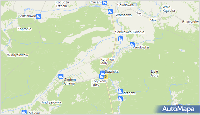 mapa Korytków Mały, Korytków Mały na mapie Targeo