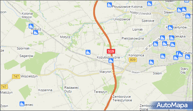 mapa Kozubszczyzna, Kozubszczyzna na mapie Targeo