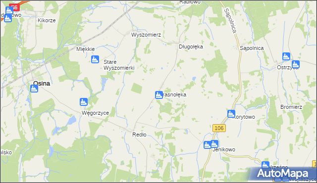 mapa Krasnołęka, Krasnołęka na mapie Targeo