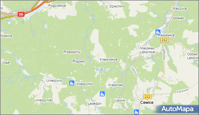 mapa Krępkowice, Krępkowice na mapie Targeo