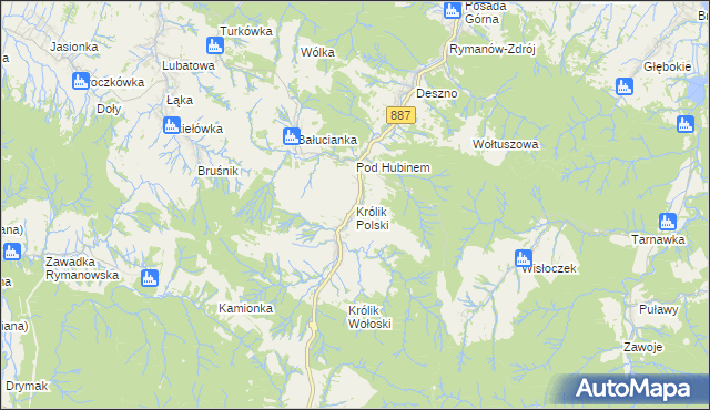 mapa Królik Polski, Królik Polski na mapie Targeo